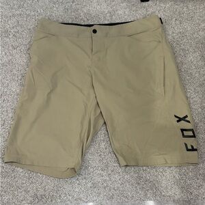 Fox Men's Athletic Tan Shorts Bike Performance Casual Everyday 38